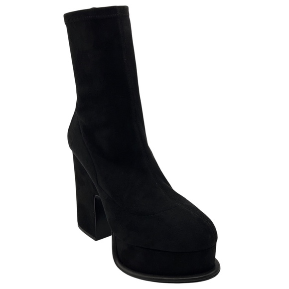 PIERRE HARDY BLACK SUEDE PLATFORM BOOTS - Picture 1 of 8